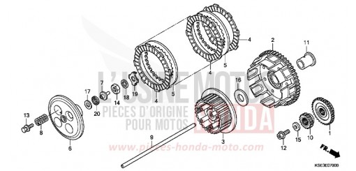 EMBRAYAGE CRF150R8 de 2008